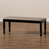 Baxton Studio Corey Sand Upholstered and Dark Brown Finished Wood Dining Bench 171-10922
